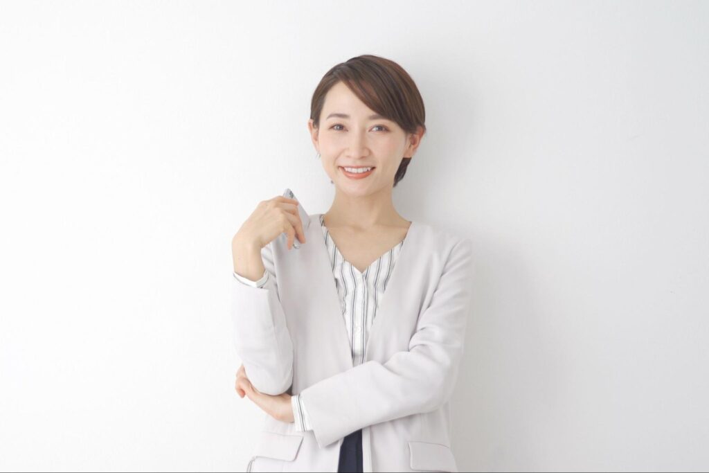 笑顔の女性
